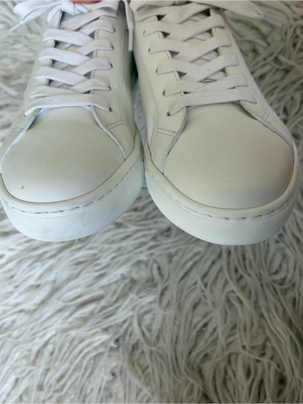 M.Gemi The Palestra Due Calf Leather Lace Up Low Top White SneakerS EUC Size 38